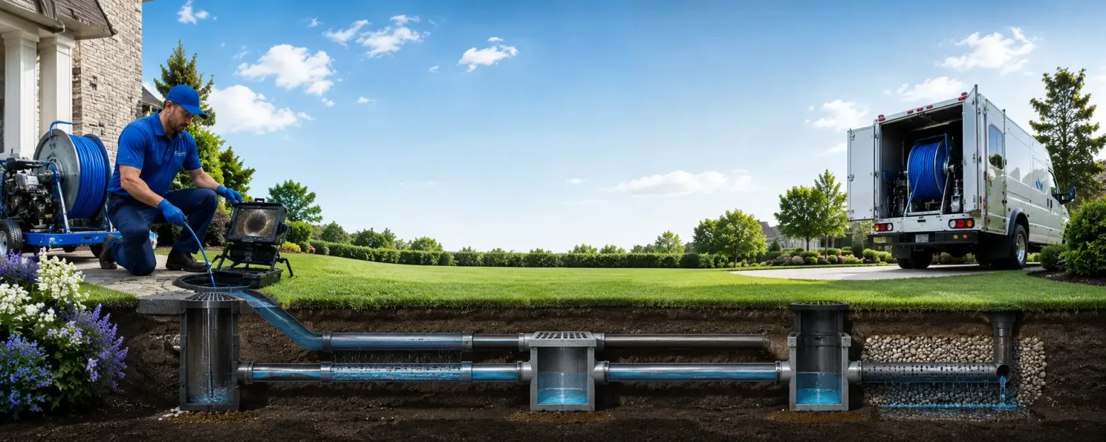 Outdoor drain cleaning information for New Boston, TX
